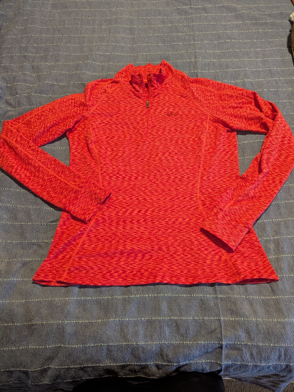 Women's Red Quarter-Zip Performance Top, L